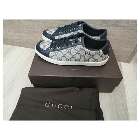 vintagenavy b ue gucci trainers|Navy Blue Gucci Shoes .